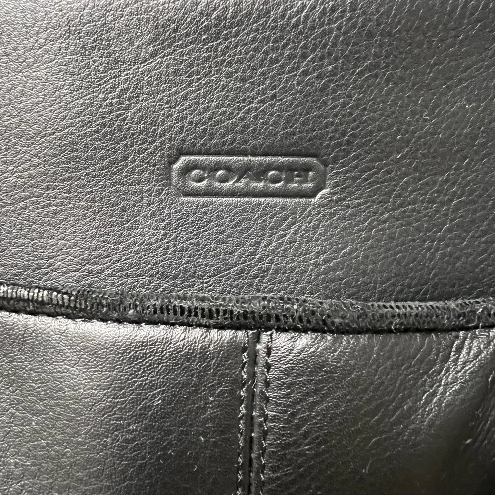 COACH Taylor Leather Alexis Carryall Shoulder Bag Purse in Black F25205